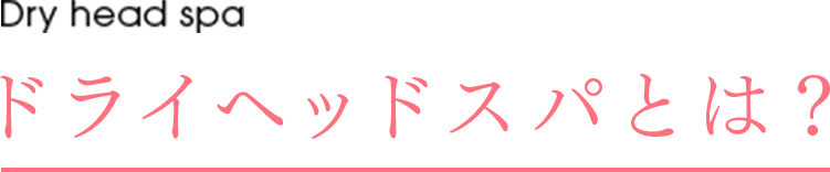 ドライヘッドスパとは？